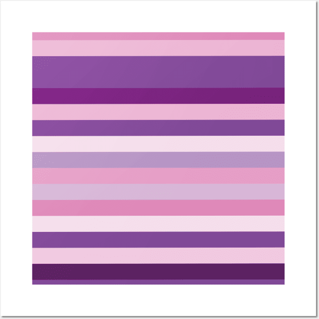 pink and purple striped palette Wall Art by AwesomMT